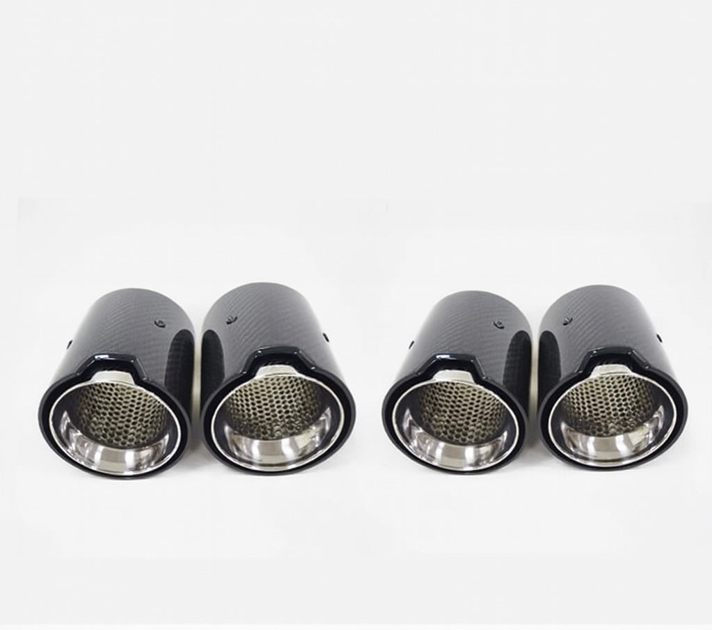 Silver Carbon Fiber Exhaust Tip for BMW M2 M3 M4 M5 M6, F87 F80 F82 F83 F90, G80 G82 G83, G20 G21