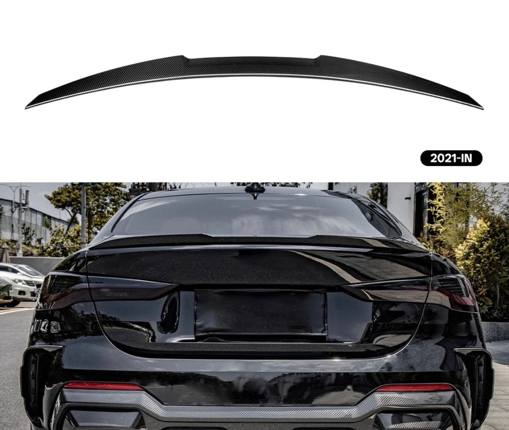 Real Dry Carbon Fiber Rear Lid Spoiler Boot Wing Car Roof Trunk Spoiler Wing For BMW 4 Series G22 G82 M4 Style 2022+