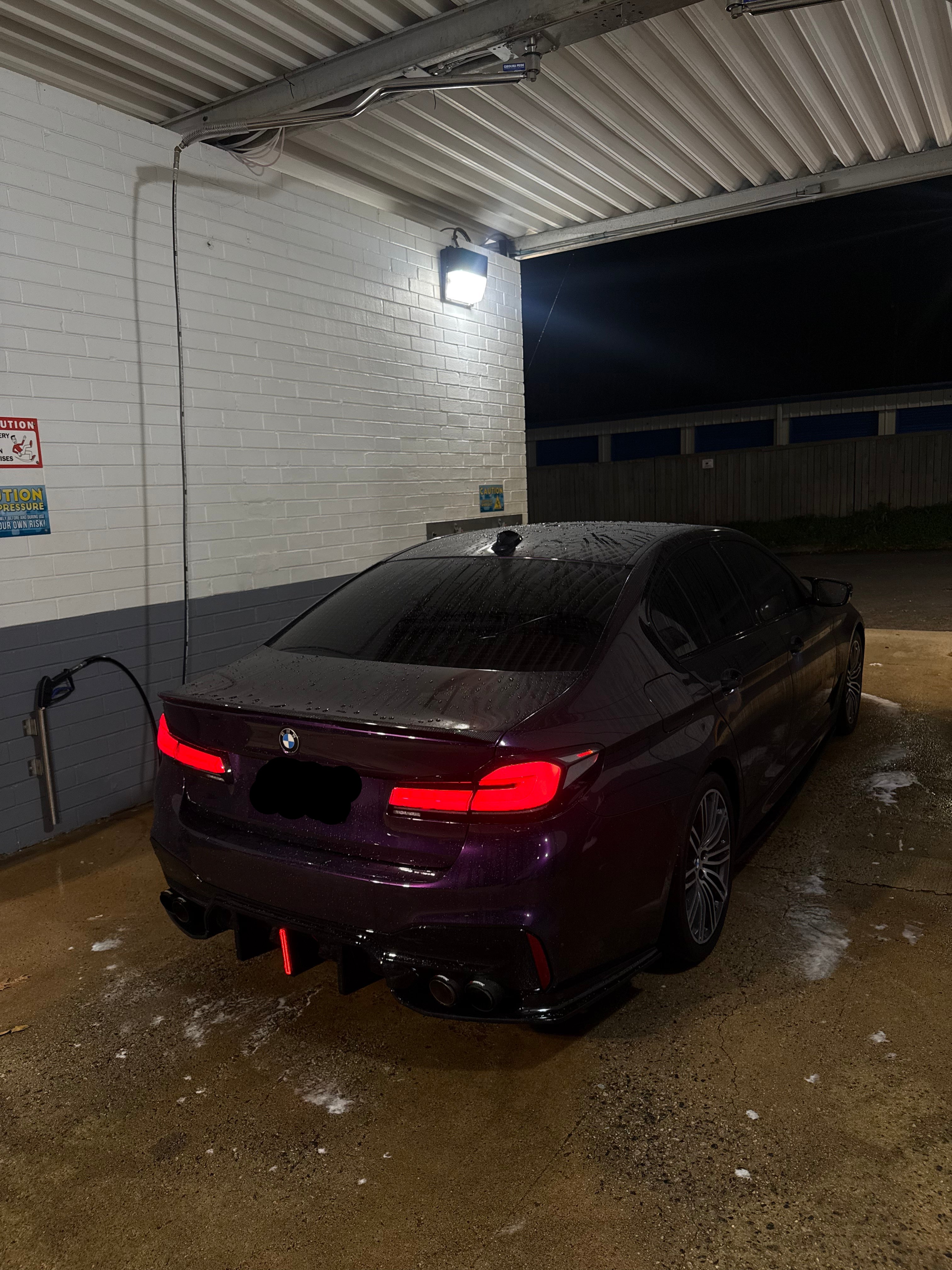 Rear Bumper Diffuser For BMW 5 Series G30 G31 G38 M5 Style 2017~2023 530i 540i With LED Light Rear Bumper Spoiler Splitter