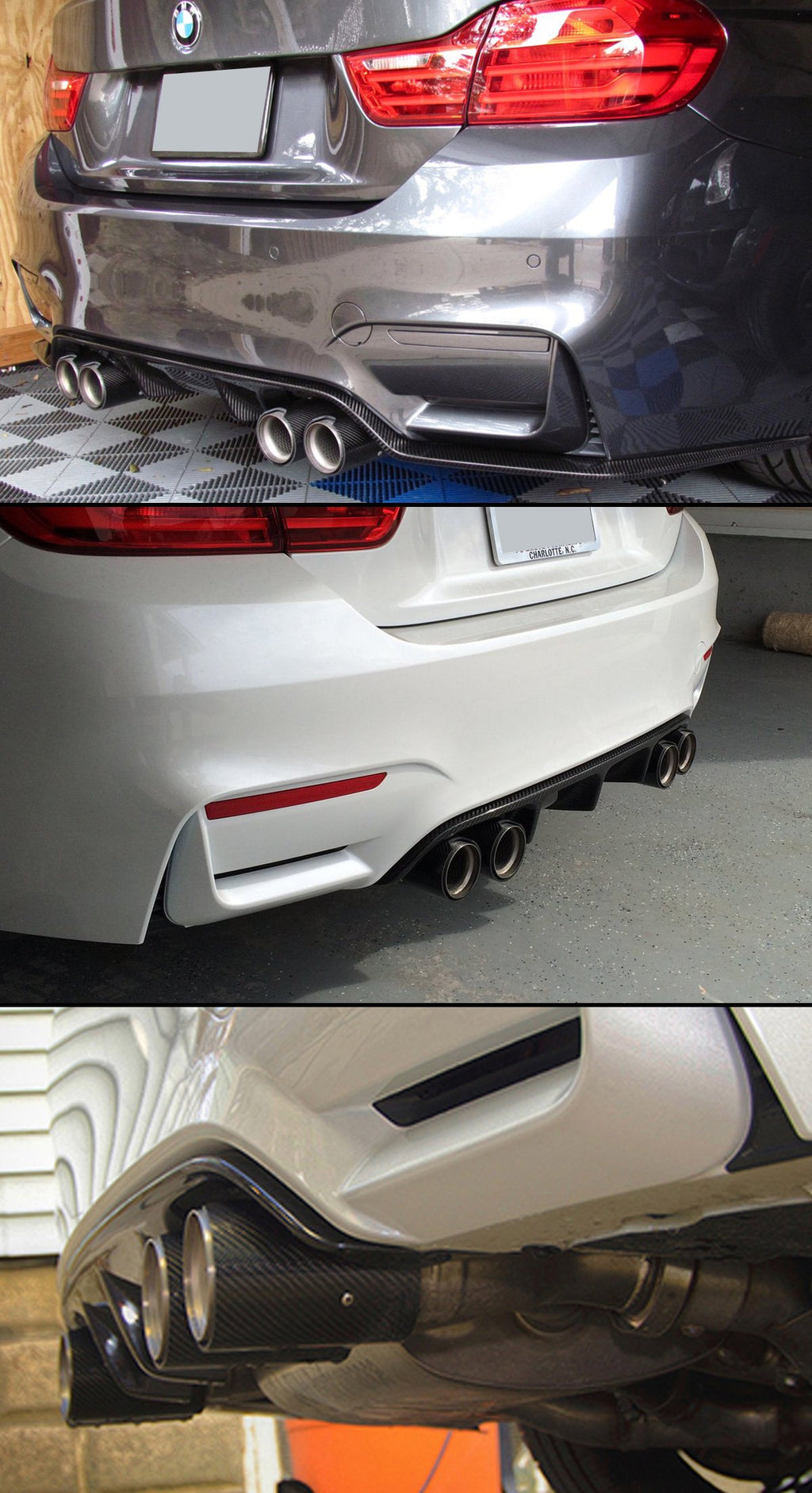 Silver Carbon Fiber Exhaust Tip for BMW M2 M3 M4 M5 M6, F87 F80 F82 F83 F90, G80 G82 G83, G20 G21