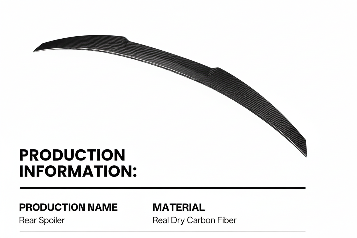 Real Dry Carbon Fiber Rear Lid Spoiler Boot Wing Car Roof Trunk Spoiler Wing For BMW 4 Series G22 G82 M4 Style 2022+