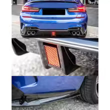 BMW 3 Series G20 G21 M Sport 2019 2020 2021 CMS Style Car Rear Diffuser Lip with Brake LED Light